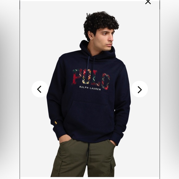 Polo Ralph Lauren Fleece Tartan Hoodie men’s size small